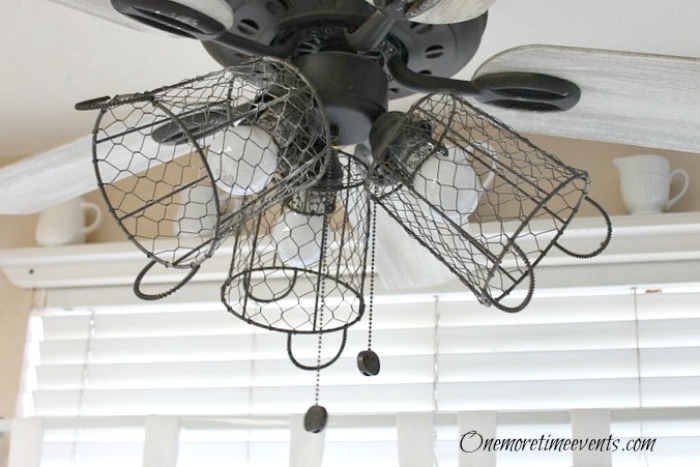 how i gave my ceiling fan a farmhouse style, crafts, how to, kitchen design, lighting, repurposing upcycling