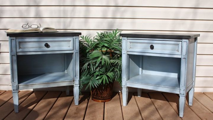 repainted drexel nightstands, chalk paint, how to, painted furniture
