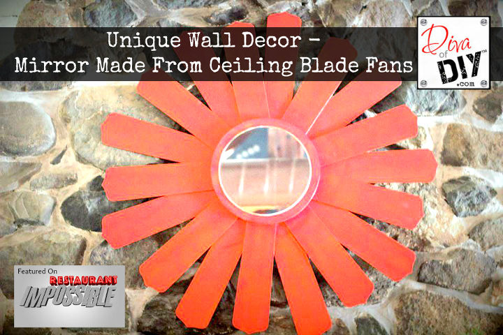 unique wall decor made from ceiling fan blades, home decor, wall decor