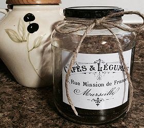 diy pickle jar turned vintage french coffee or food storage container, crafts, repurposing upcycling, storage ideas