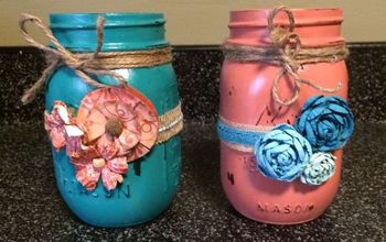 Hand Painted and Decorated Mason Jars
