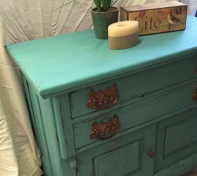 Chalk Painted Turquoise Dresser Hometalk