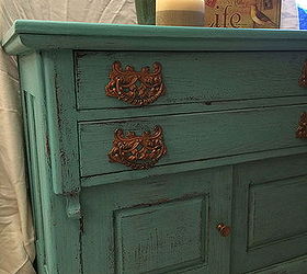 Chalk Painted Turquoise Dresser Hometalk