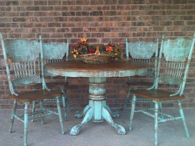 farm table and chair updo, chalk paint, painted furniture, repurposing upcycling, shabby chic