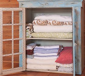 turn an old cabinet into a linen closet, closet, diy, organizing, repurposing upcycling, rustic furniture