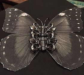 first attempt at a steampunk butterfly, crafts, repurposing upcycling