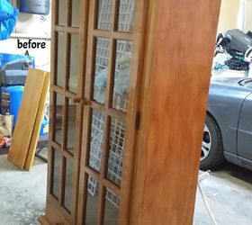 upcycled pantry to eclectic liquor wine cabinet, kitchen cabinets, painted furniture, repurposing upcycling, Before dated and worn Alder Pantry