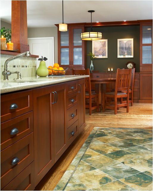 kitchen floors, flooring, kitchen design, Finished in Place Oak Hardwood Floor