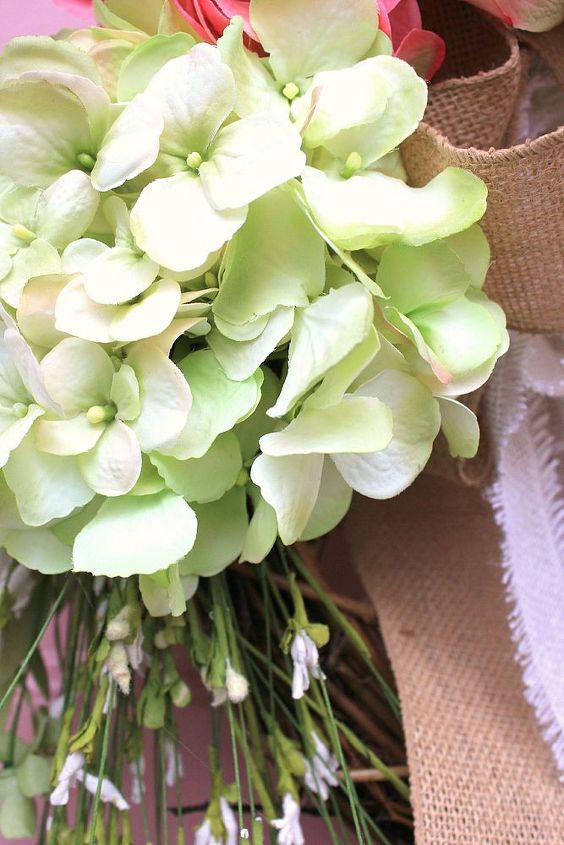 spring hydrangea wreath, crafts, how to, wreaths