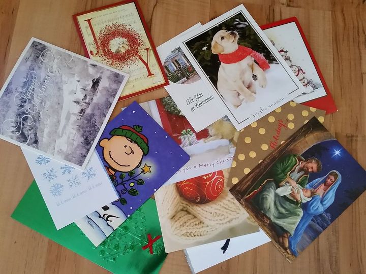 repurposing my christmas cards into christmas tags, crafts, how to, repurposing upcycling, A few of my Christmas cards from 2014