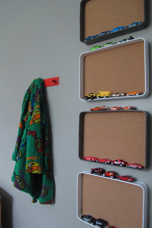 diy tray matchbox car wall organizer, organizing
