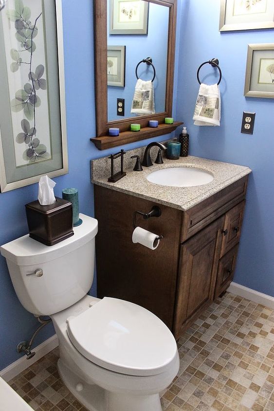 diy small bathroom renovation, bathroom ideas, home improvement, painting, small bathroom ideas, tile flooring