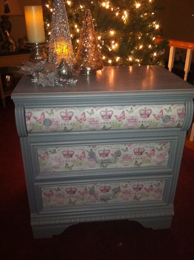diy french inspired decoupaged chest, decoupage, painted furniture