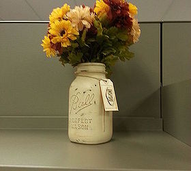 using painted mason jars for flowers, crafts, mason jars, repurposing upcycling