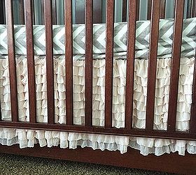 how to sew a ruffle crib skirt, bedroom ideas, crafts, how to, reupholster, Blush Pink Ruffle Crib Skirt