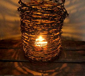 create a rustic atmosphere barbed wire and candle, crafts, repurposing upcycling, Rusty Barbed Wire Candle Holder