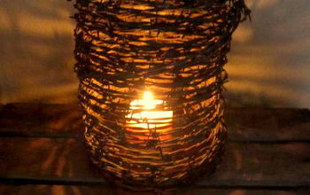 Create a Rustic Atmosphere- Barbed Wire and Candle