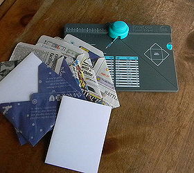 making envelopes from recycled paper, crafts, repurposing upcycling
