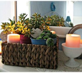 Succulent and Candle Vignette