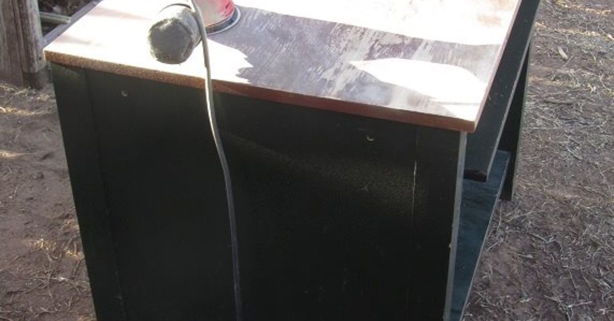 Computer Desk Makeover With Diamond Pattern Hometalk