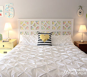 diy vintage sheet headboard, bedroom ideas, crafts, diy, home decor, reupholster
