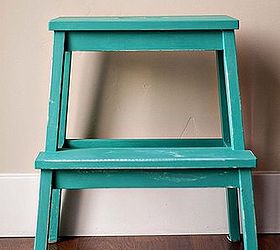 repainted ikea bekvam stool, chalk paint, painted furniture