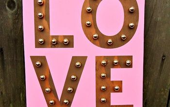 DIY Faux Marquee LOVE Sign #ValentinesDay