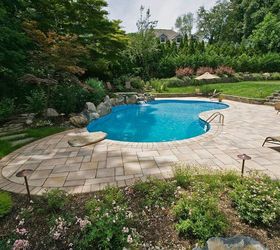 award winning project showcase freeform vinyl pool spa in manhasset, outdoor living, patio, pool designs, spas, Free form Pools Long Island NY