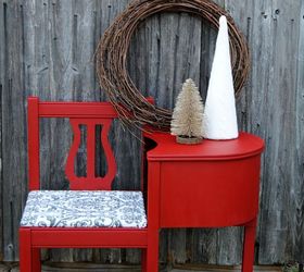 gossip bench telephone table makeover, painted furniture, rustic furniture