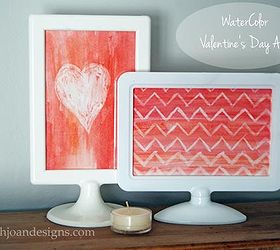 watercolor valentine s day art, crafts, repurposing upcycling, seasonal holiday decor, valentines day ideas