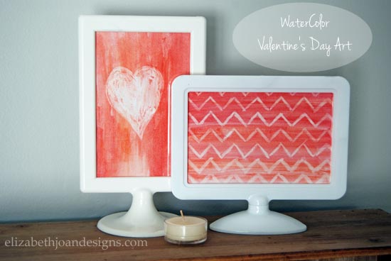 watercolor valentine s day art, crafts, repurposing upcycling, seasonal holiday decor, valentines day ideas