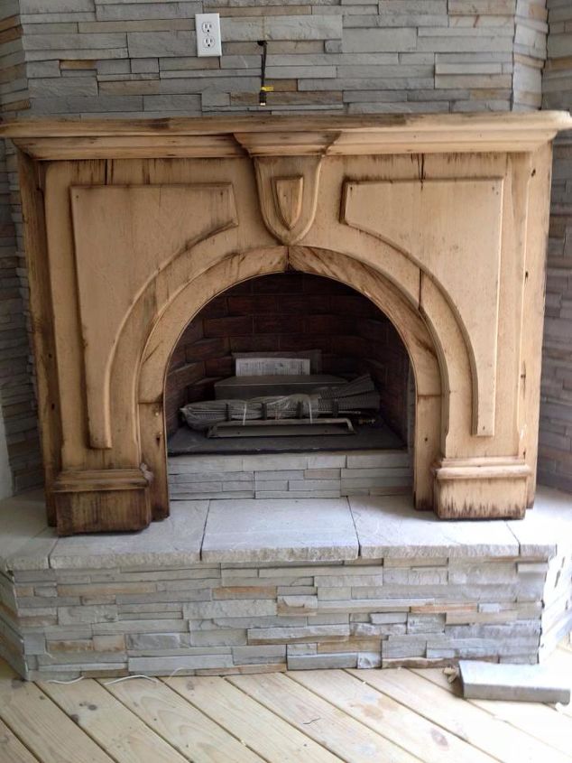 q wood mantle what would you do, fireplaces mantels, living room ideas