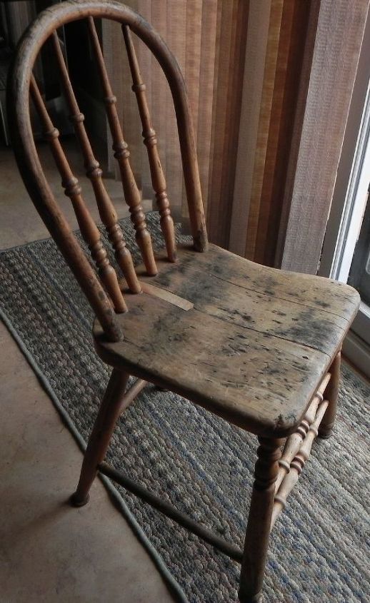 decoupage on an old chair hometalk