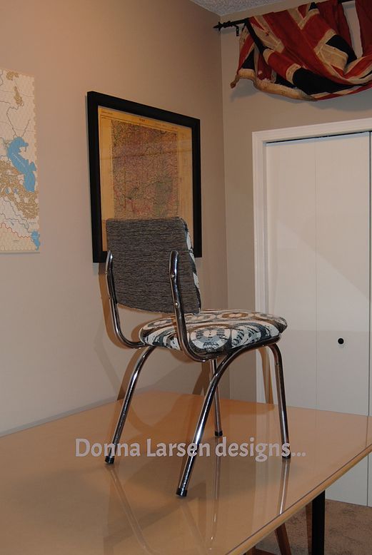 Retro Chrome Kitchen Chair Upstyle Hometalk Mid Century Chrome Kitchen Chair Upstyle Home Decor Design Repurposing Upcycling