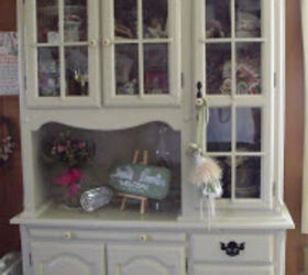 repainted hutch in white, how to, painted furniture, After