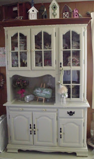 repainted hutch in white, how to, painted furniture, After