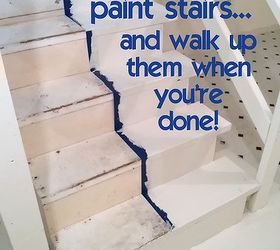 how to paint stairs and get on with your day while the paint dries, basement ideas, home improvement, how to, painting, stairs