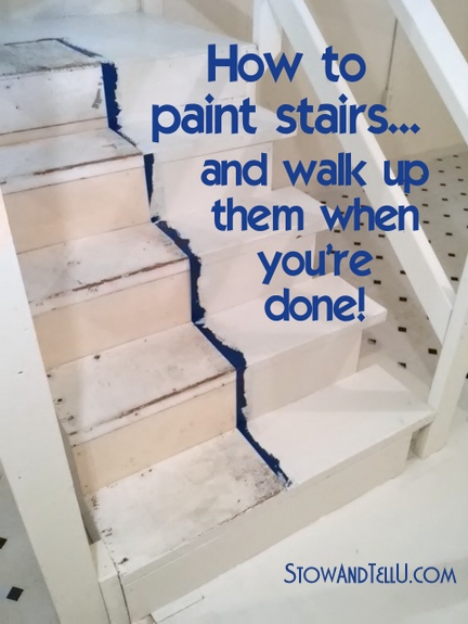 how to paint stairs and get on with your day while the paint dries, basement ideas, home improvement, how to, painting, stairs