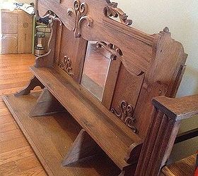 repurposing an antique pump organ hutch into a coat rack, foyer, how to, painted furniture, repurposing upcycling, woodworking projects, In its original rorm