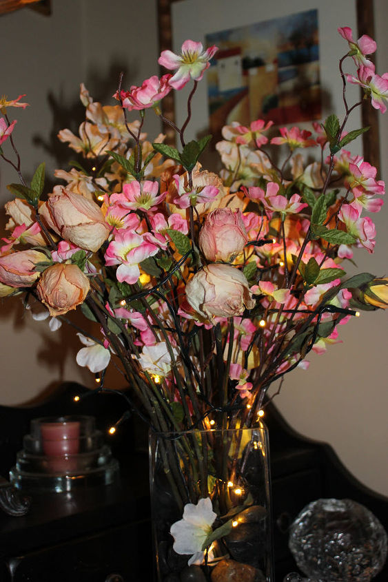 create an elegant lighted floral centerpiece, crafts, flowers