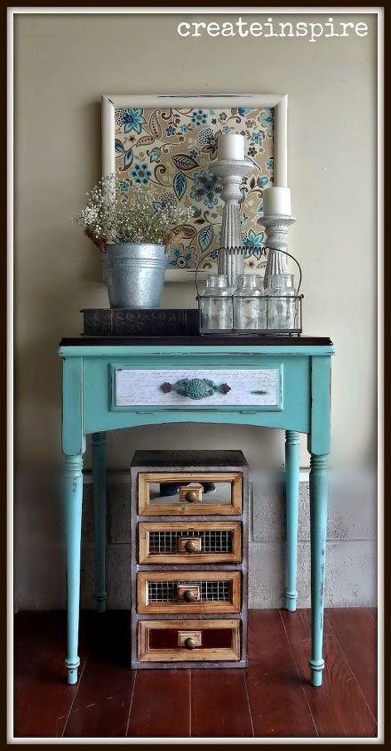 upcycled antique sewing machine table, decoupage, painted furniture, repurposing upcycling, shabby chic