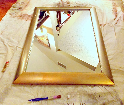 thrifted mirror makeover, home decor, repurposing upcycling