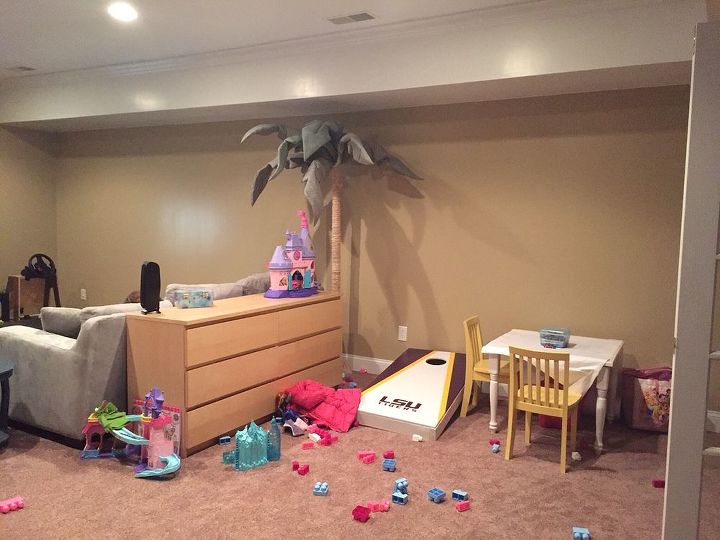 q ideas to decorate basement long wall, chalkboard paint, entertainment rec rooms, painting, reupholster, wall decor, TV located to left of photo
