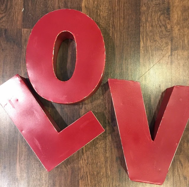 faux metal letter, crafts, seasonal holiday decor, valentines day ideas