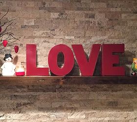 faux metal letter, crafts, seasonal holiday decor, valentines day ideas