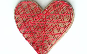 Adorno de corazón de arte de cuerda