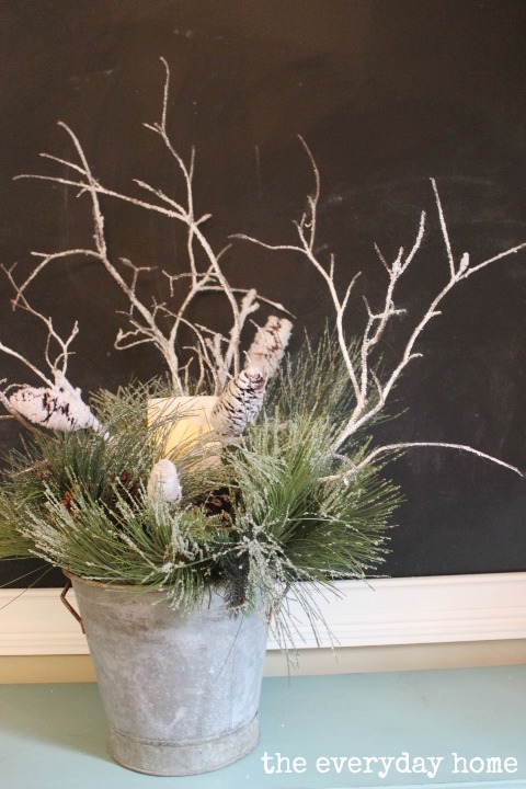an easy inexpensive icy branches winter arrangement, crafts, how to, repurposing upcycling