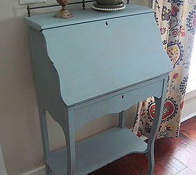 repainted furniture in duck egg blue color, chalk paint, painted furniture