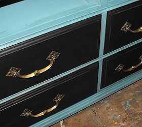 repurposed dresser to media center, painted furniture, repurposing upcycling