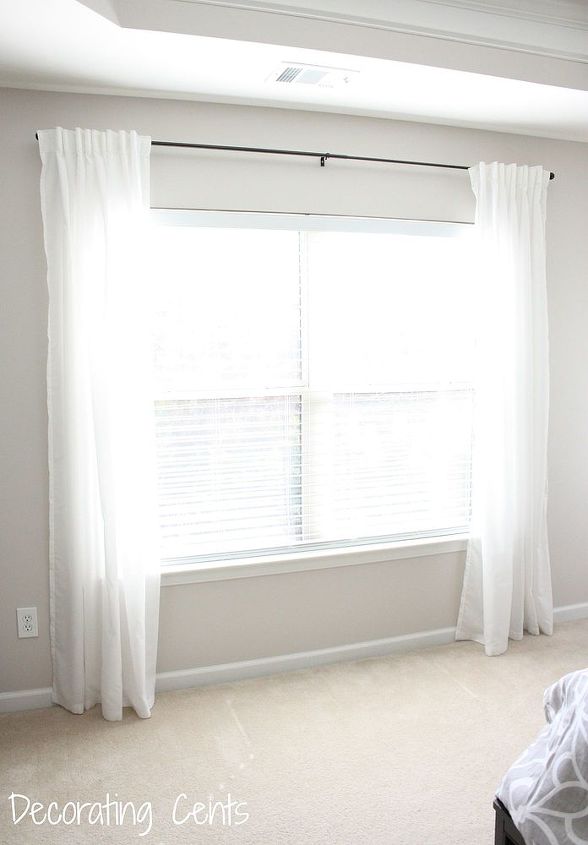 diy fabric trimmed curtains, home decor, reupholster, window treatments